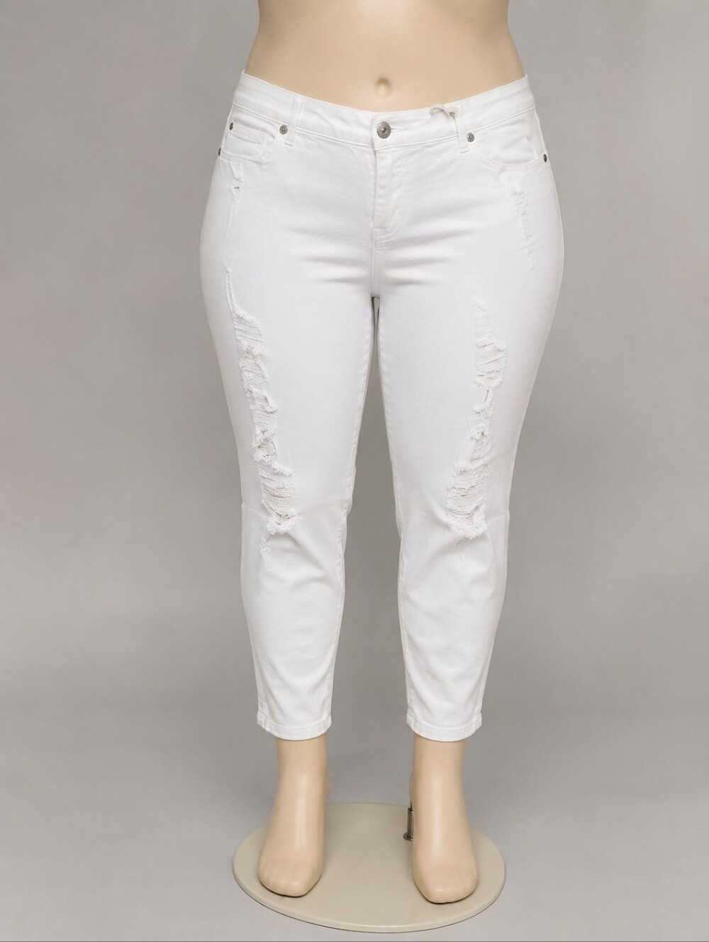 Torrid White Distressed Boyfriend Jeans Plus Size 20 NWT Denim Curvy Relaxed Fit